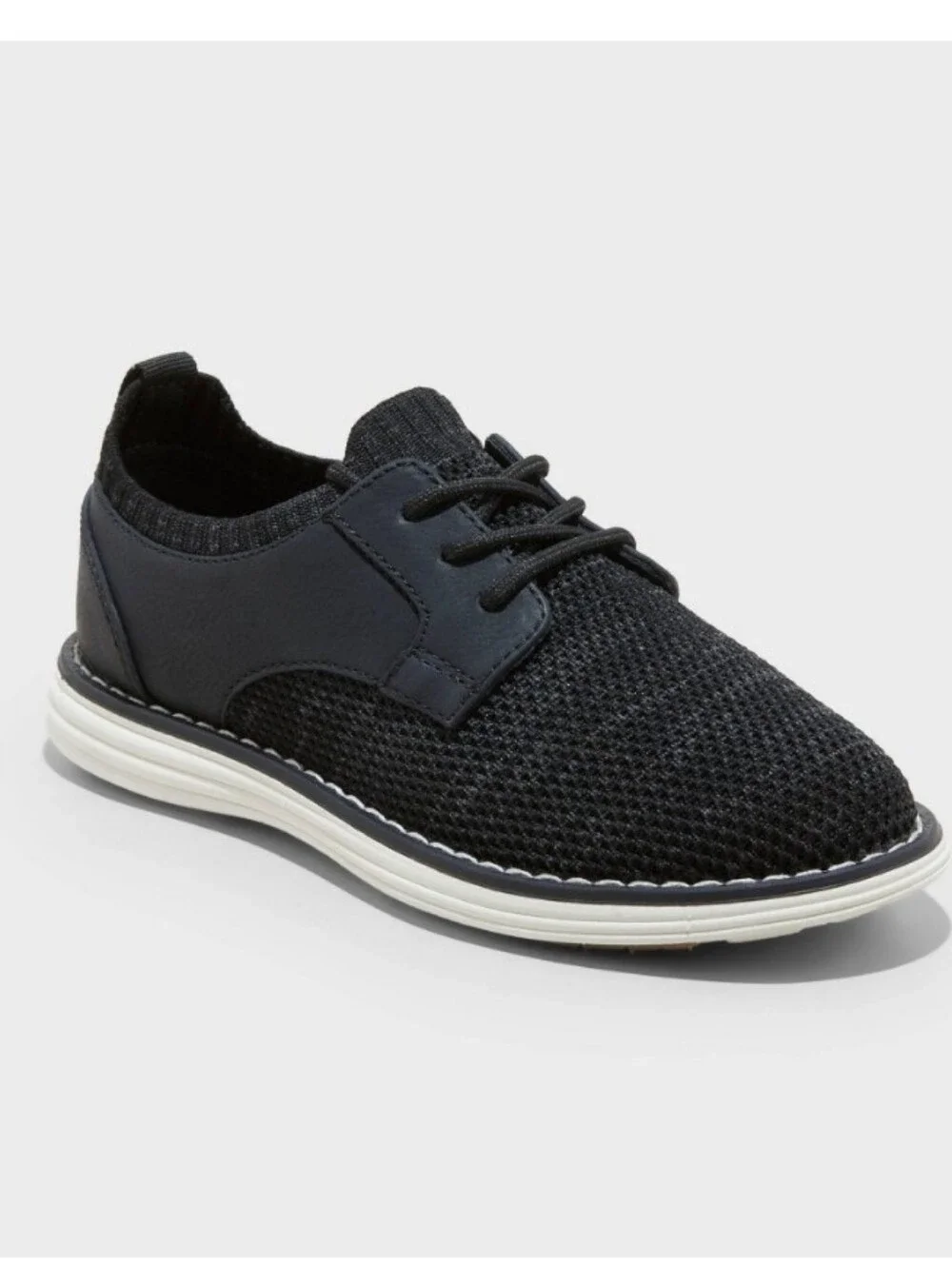 Nwt Cat & Jack Boys Elijah Knit Oxford Dress Shoe